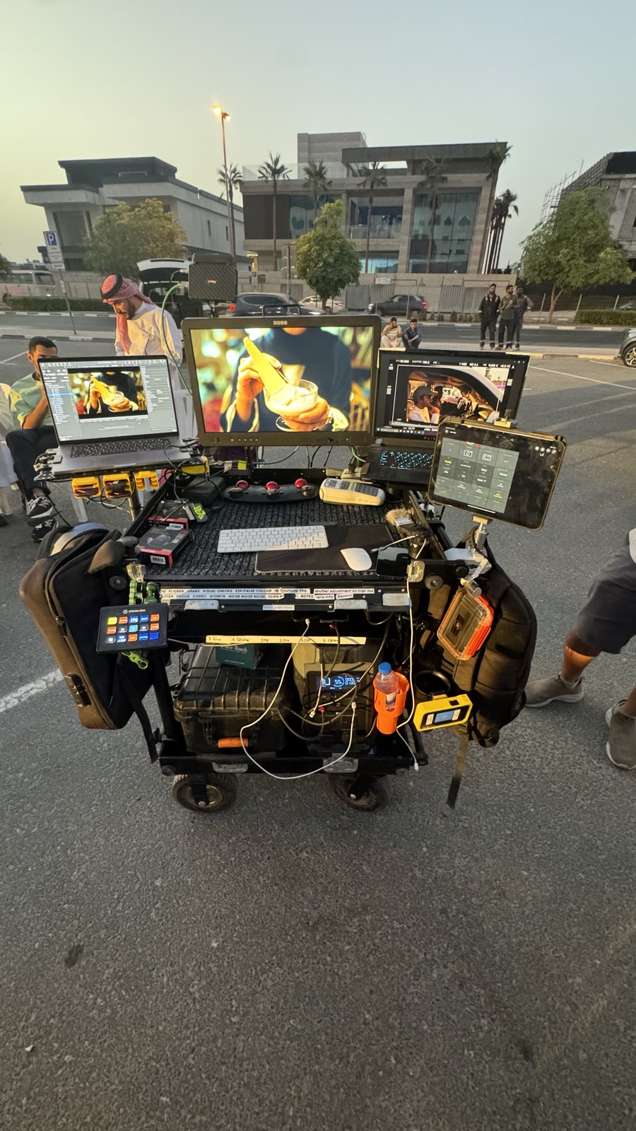 Umair's DIT cart: street exterior