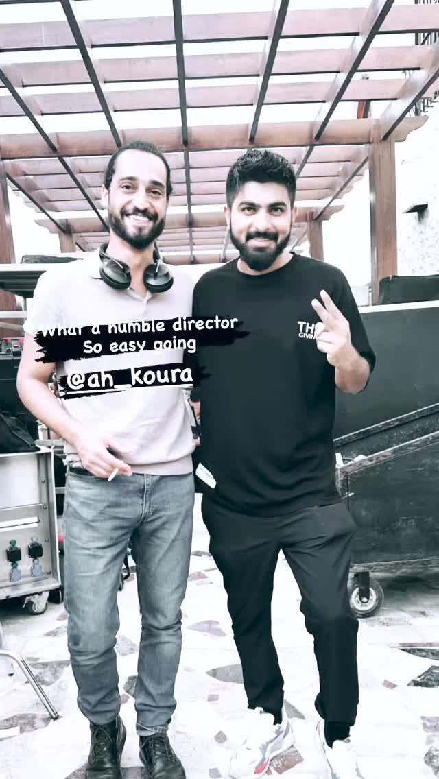 Umair Alam with director Ahmed Koura on set