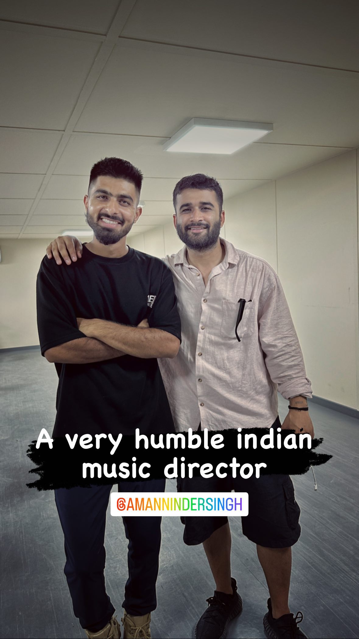 Umair Alam with director Amanninder Singh on set