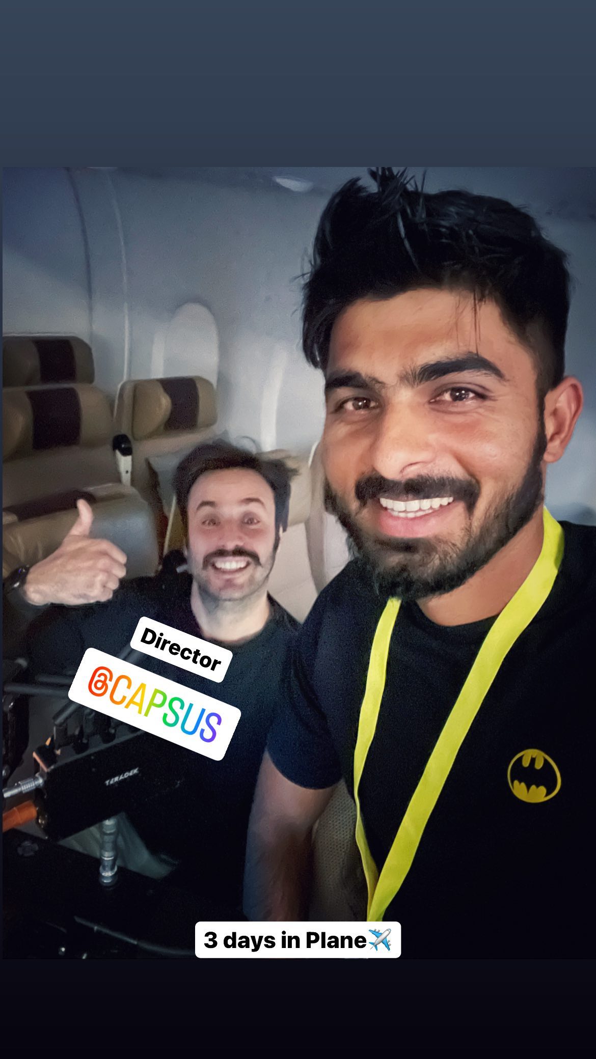 Umair Alam with director CAPSUS on set