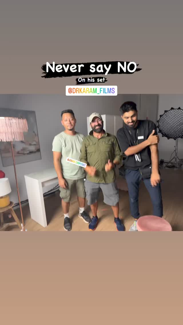 Umair Alam with director Marc J Karam on set