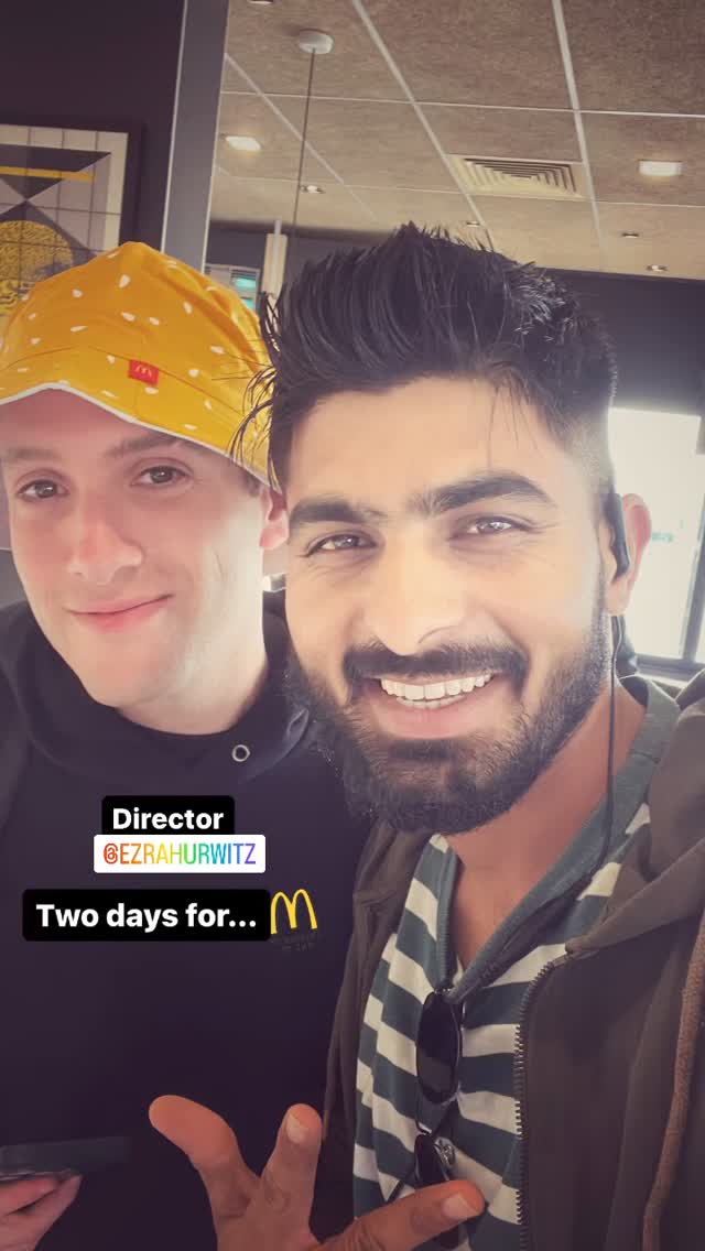 Umair Alam with director Ezra Hurwitz on set