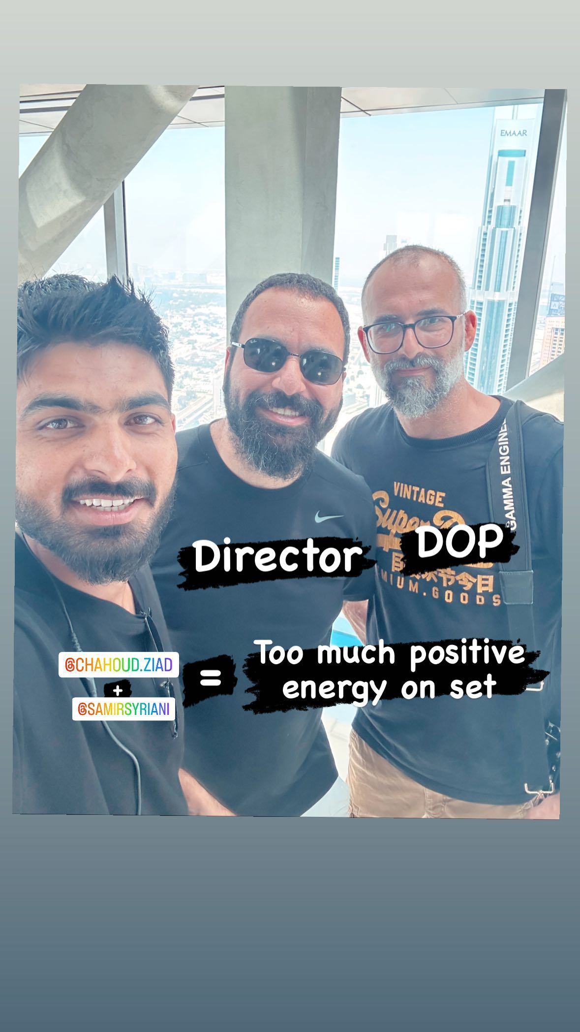 Umair Alam with director Samir Syriani on set